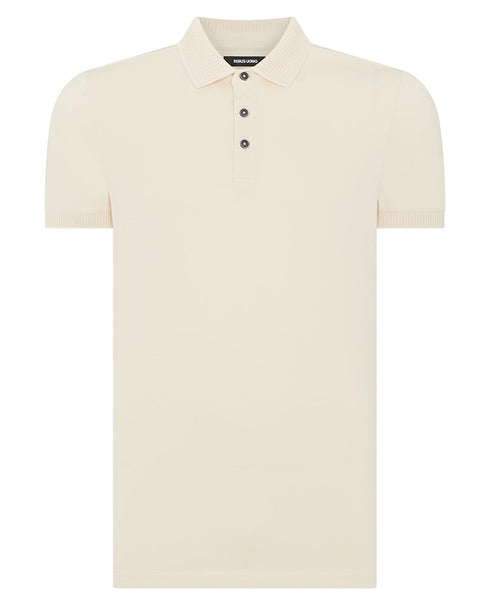 Remus Uomo S/S Polo Tee Shirt Cream